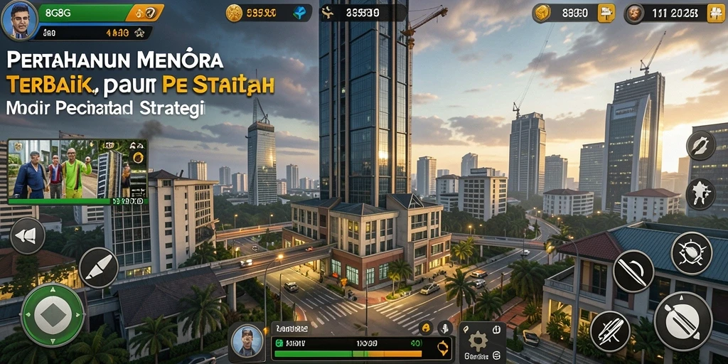 Screenshot utama 8G8G dengan tampilan battlefield Tower Defense yang mendebarkan.