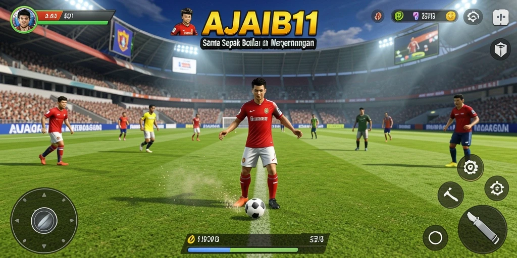 Tampilan gameplay AJAIB11 yang seru dan menegangkan.