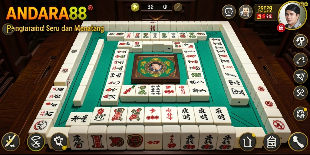 Tampilan gameplay Mahjong yang seru dan menantang dalam ANDARA88.