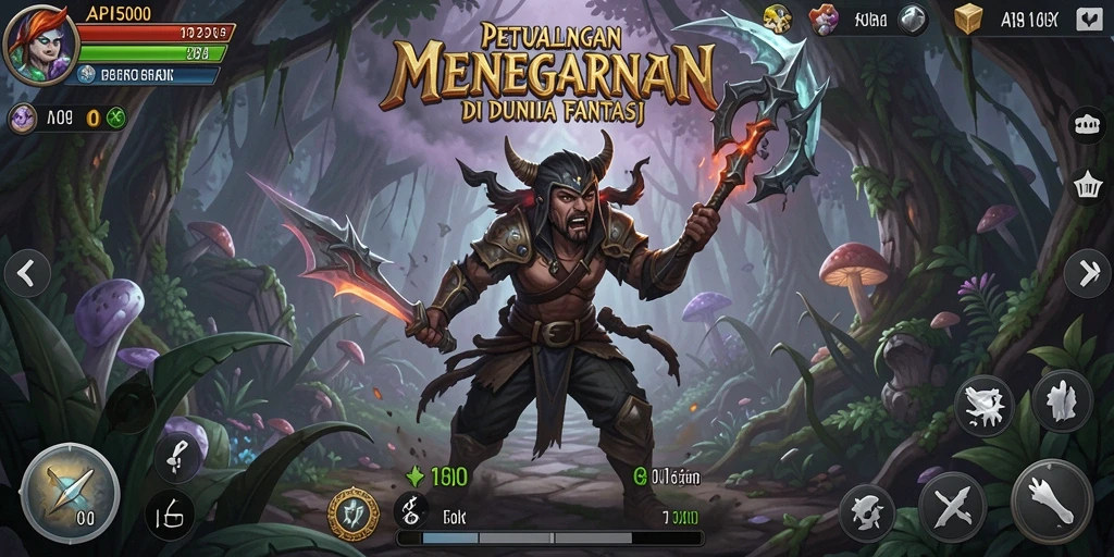 Screenshot gameplay API5000 menampilkan dunia petualangan yang penuh warna.
