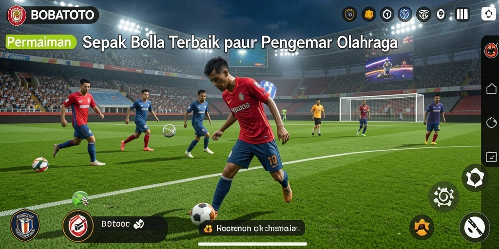 Gameplay menarik dari BOBATOTO di lapangan sepak bola.