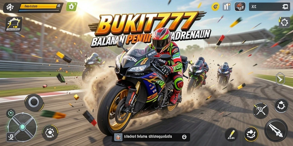 Tampilan balapan motor penuh aksi di BUKIT777.