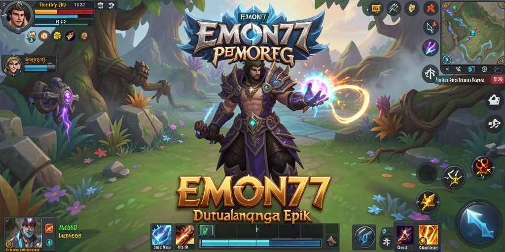 Screenshot gameplay EMON77 menampilkan aksi seru dalam dunia MMORPG.