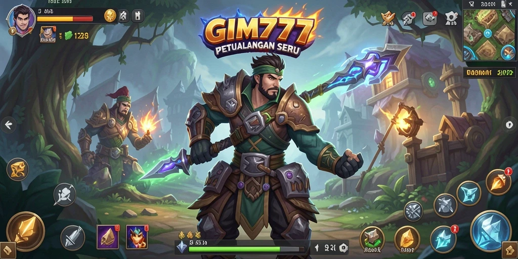 Screenshot GIM777 menunjukkan aksi pertarungan seru dalam permainan ARPG.