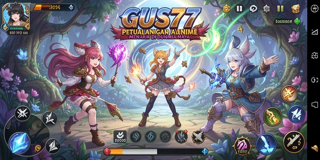 Gameplay seru GUS77 dengan karakter anime yang memukau.