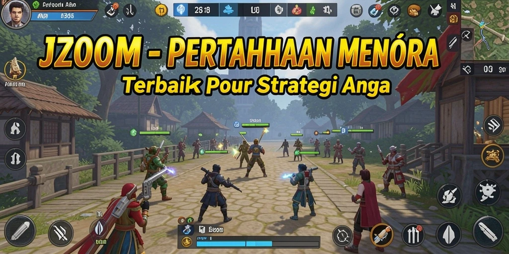 Tampilan gameplay J200M yang mendebarkan dalam pertarungan Tower Defense.