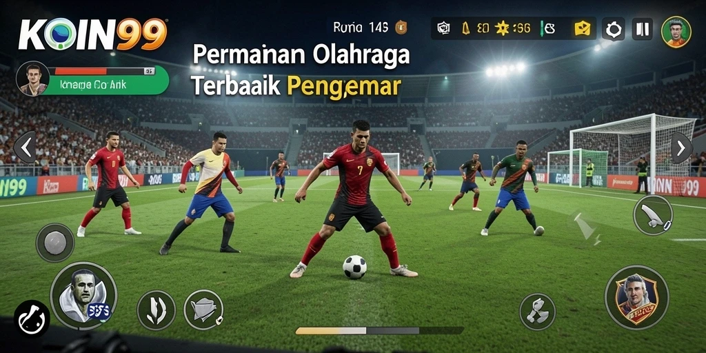 Tampilan menegangkan dari gameplay KOIN99 dalam pertarungan olahraga.