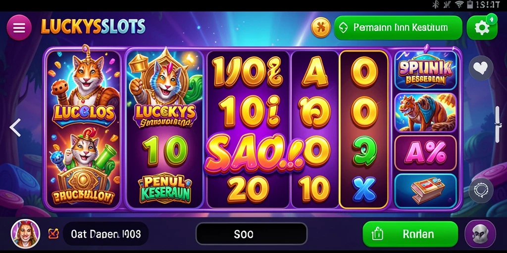 Tampilan menarik dari gameplay <strong>LUCKYSLOTS</strong> yang mengasyikkan.