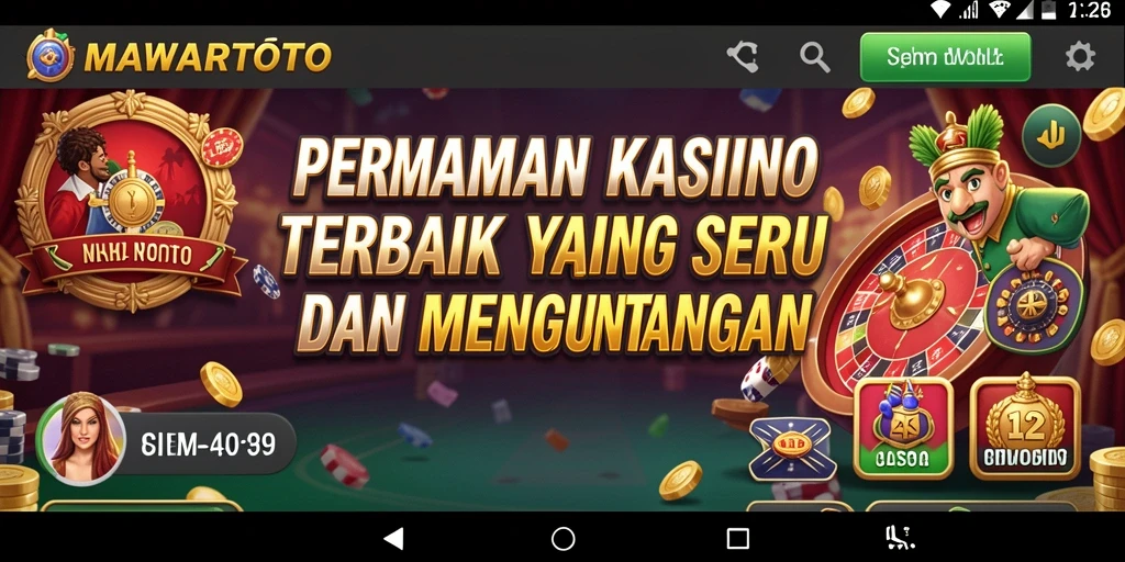 Screenshot gameplay MAWARTOTO menunjukkan keseruan bermain Kasino.