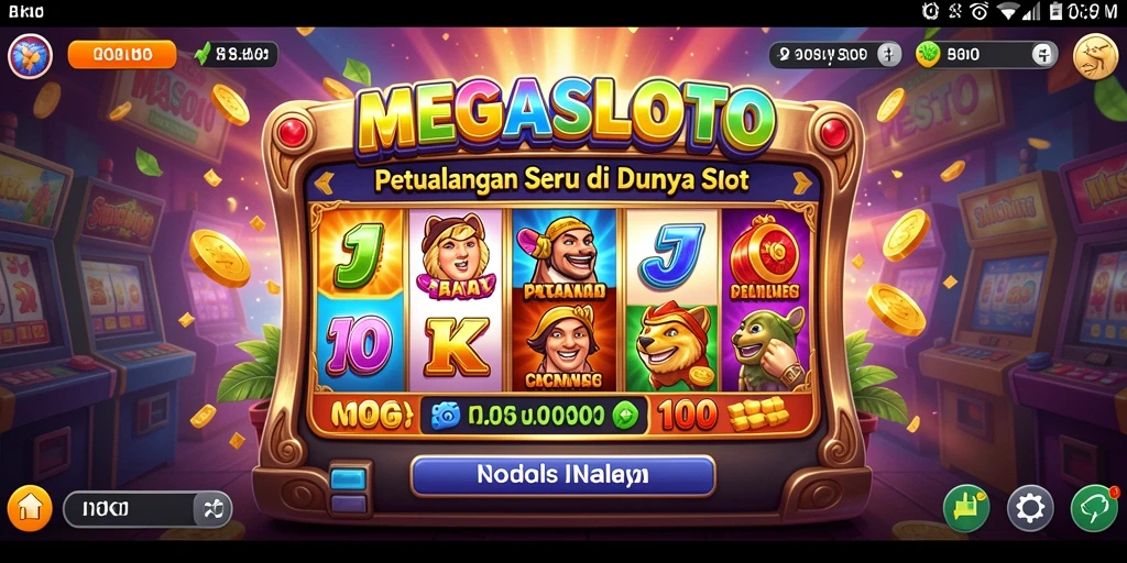 Screenshot gameplay MEGASLOTO yang menunjukkan petualangan seru.