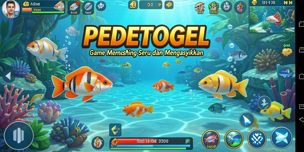 Tampilan gameplay PEDETOGEL yang seru dan penuh aksi memancing.