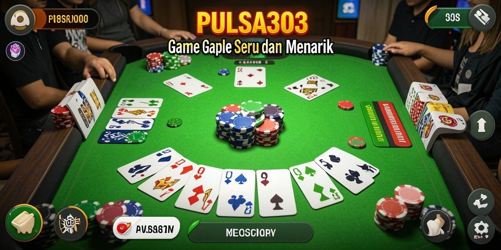 Tampilan permainan Gaple di PULSA303 yang menarik dan interaktif.