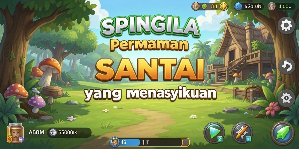 Tampilan gameplay SPINGILA yang mengasyikkan dan penuh warna.