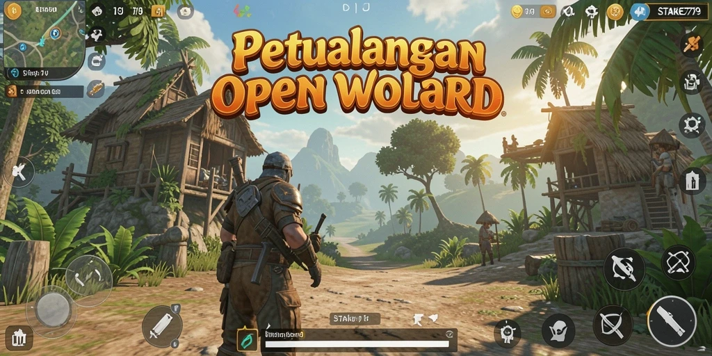 Screenshot STAKE779 menampilkan aksi mendebarkan di dunia terbuka.