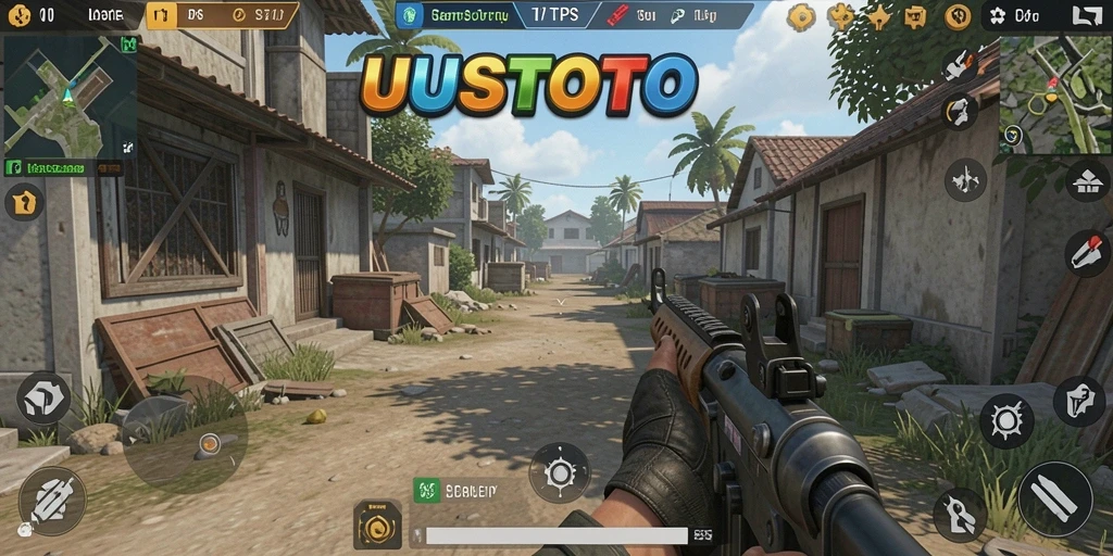 Tampilan permainan UUSTOTO dengan grafis tinggi dan gameplay yang penuh aksi.