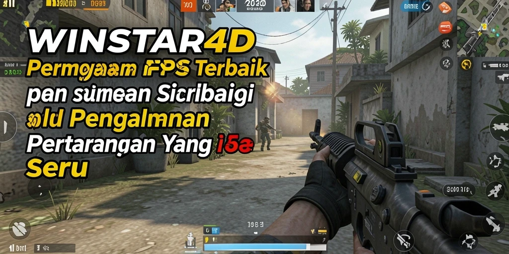 Screenshot gameplay WINSTAR4D menampilkan aksi menegangkan di pertempuran FPS.