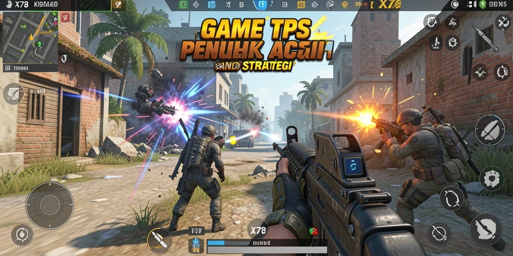 Screenshot menampilkan pertempuran seru dalam X78 dengan grafis menawan.